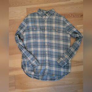 Men's Blue Plaid Shirt